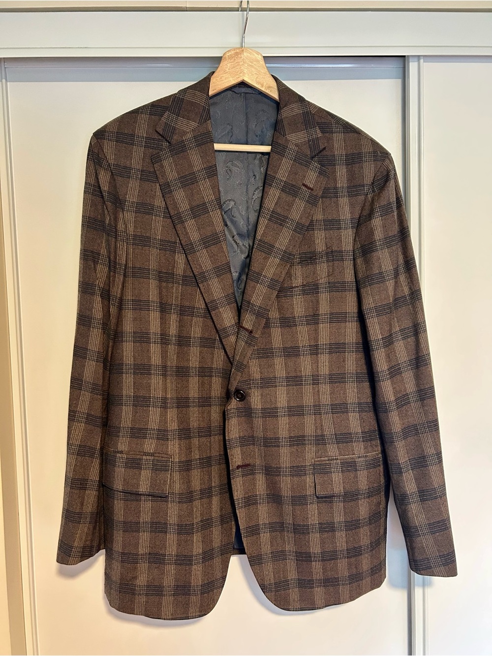Loro Piana Brown Plaid Blazer